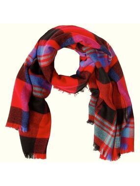 Roxy Juniors Heaven of Curiosity Woven Plaid Blanket Scarf